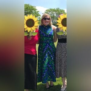 Vintage 60s 70s Maxi Dress